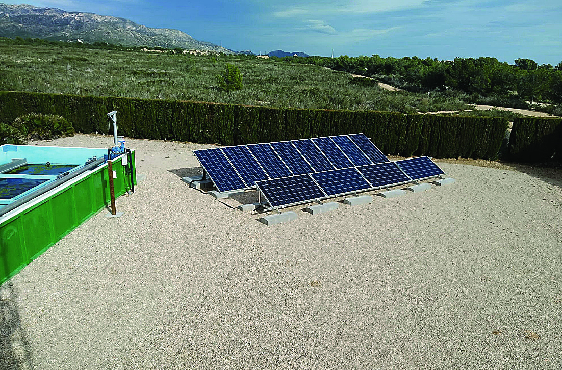 Planta fotovoltaica instal·lada a l’estació depuradora a l’Ametlla de Mar
