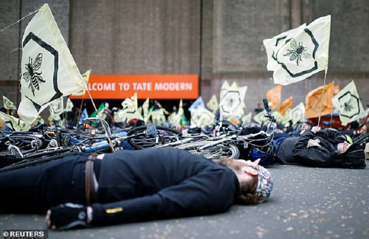 Manifestants d'Extinction rebellion a Londres (C) Reuters