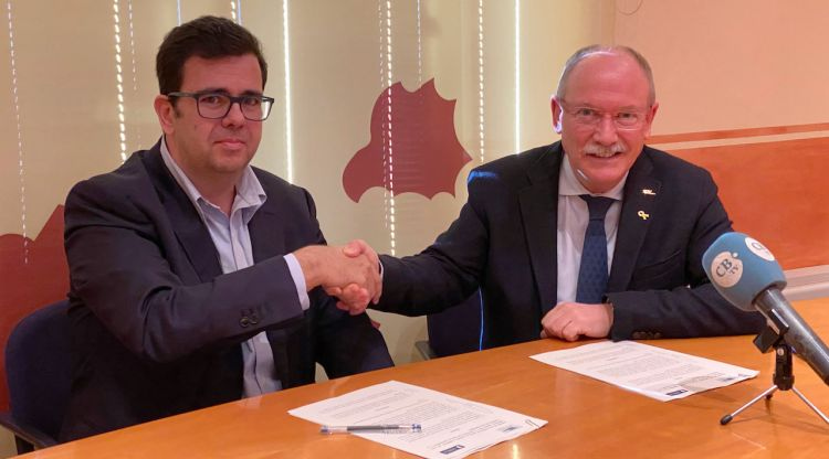 El president del Consell Comarcal del Baix Empordà, Joan Manel Loureiro, i el gerent territorial de Girona de Sorea, Andreu Masferrer El president del Consell Comarcal del Baix Empordà, Joan Manel Loureiro, i el gerent territorial de Girona de Sorea, Andreu Masferrer