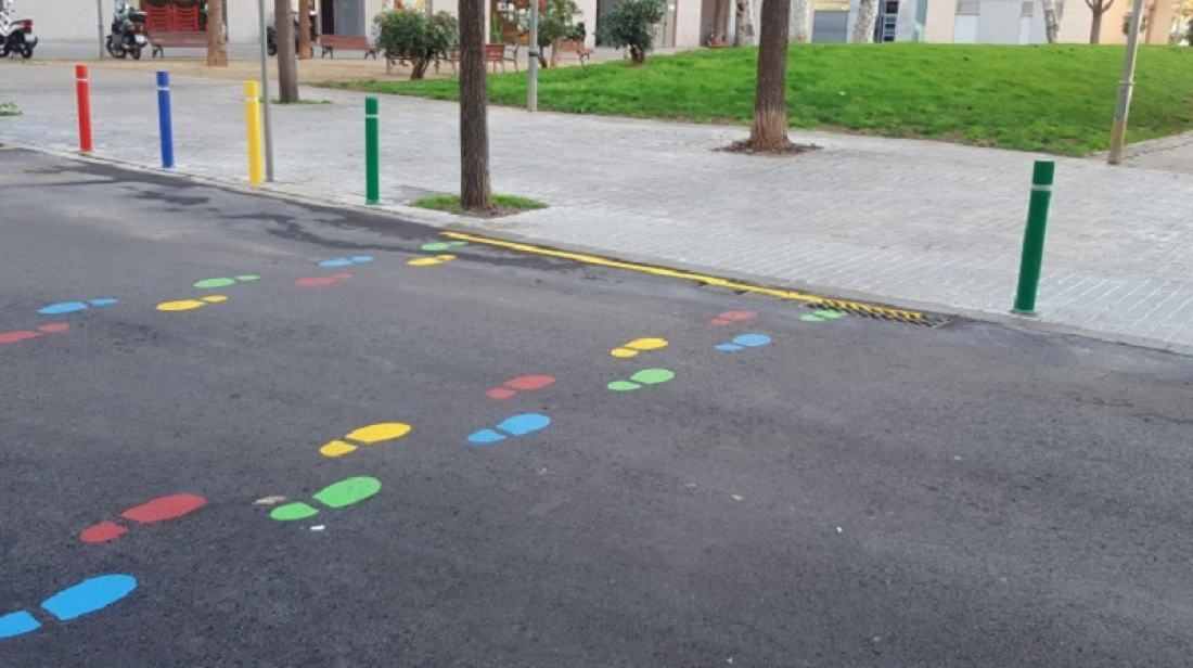 Exemple de camí escolar a L'Hospitalet de Llobregat