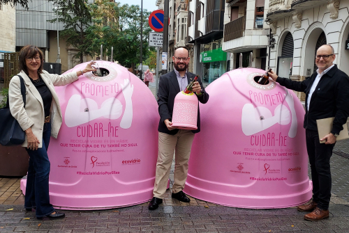 Lleida participa en la campanya solidària “Recicla Vidre per elles” 
