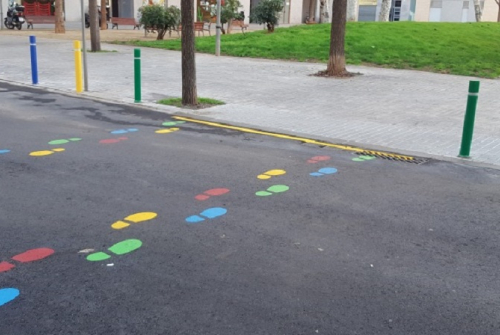 Exemple de camí escolar a L'Hospitalet de Llobregat