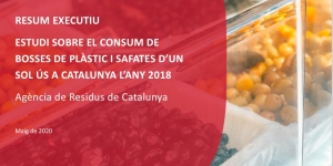 Estudi sobre el consum de bosses de plàstic i safates d’un sol ús a Catalunya l’any 2018