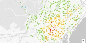 Nivells de contaminació atmosfèrica a les escoles de Barcelona