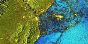 El mar inunda gran part del Delta de l'Ebre a causa del temporal Glòria
