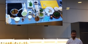 Showcooking' de l'espigall del Garraf, a la Fundació Alícia