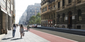 La via Laietana tindrà voreres més amples i menys trànsit de pujada