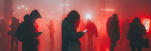 Diverses persones mirant el telèfon mòbil